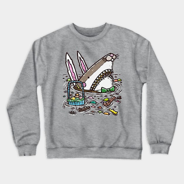 The Easter Bunny Shark II Crewneck Sweatshirt by nickv47